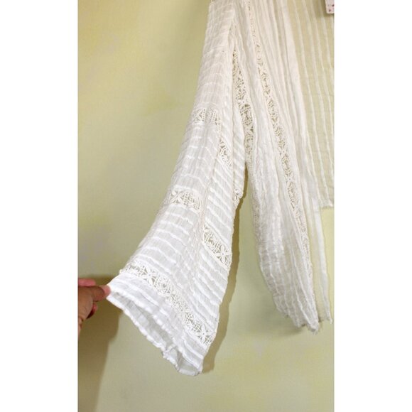 NWT Free People Willow Lace Kimono Size M/L Long Sleeves Ivory Semi Sheer AS IS - Picture 9 of 12